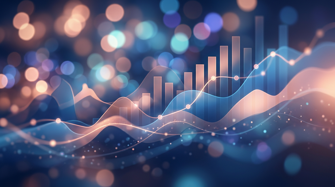 Google Analytics reporting abstract artwork