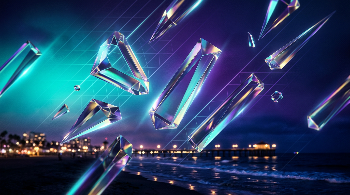 Bold neon coastal abstract artwork for the SOCWD blog